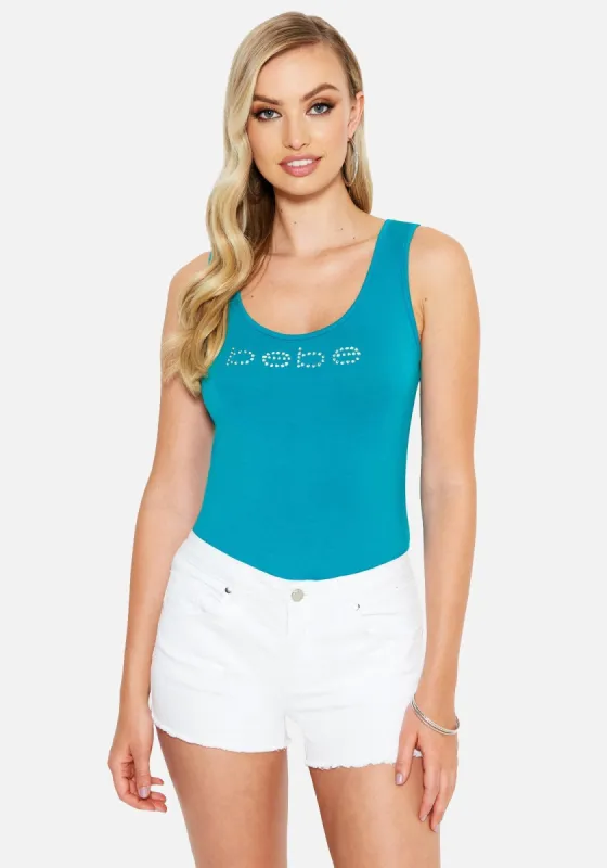 Crystal Logo Jersey Tank Top sold by Bebe