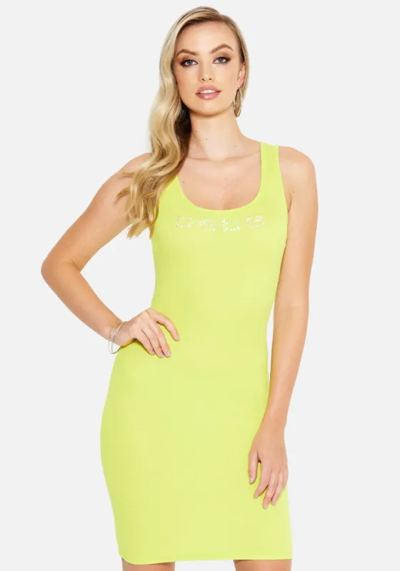 Logo Tank Dress sold by Bebe