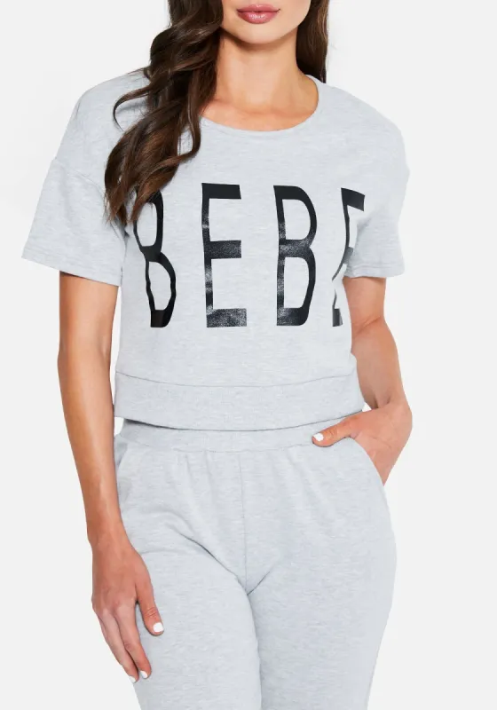 Bebe Logo French Terry Top sold by Bebe