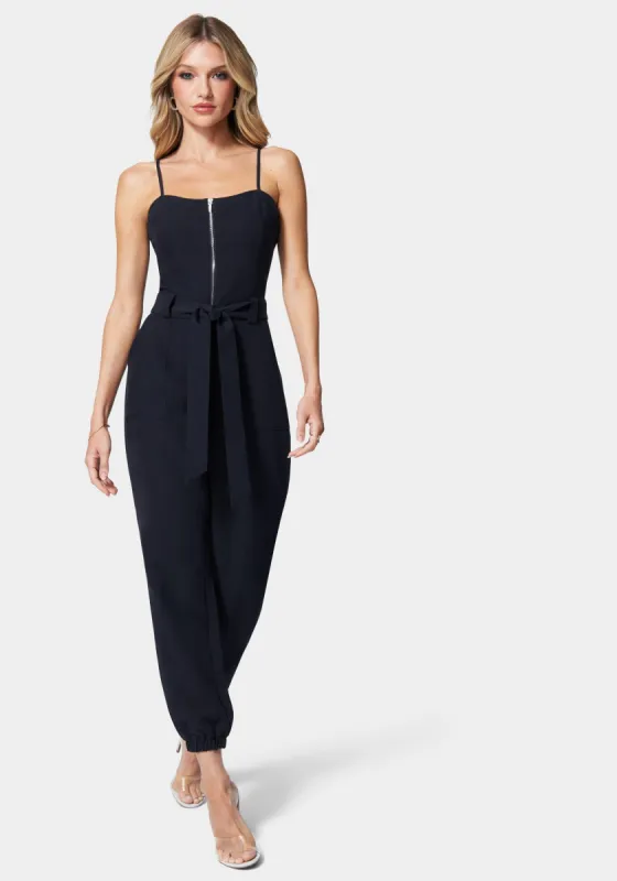 Zip Front Bustier Jumpsuit sold by Bebe