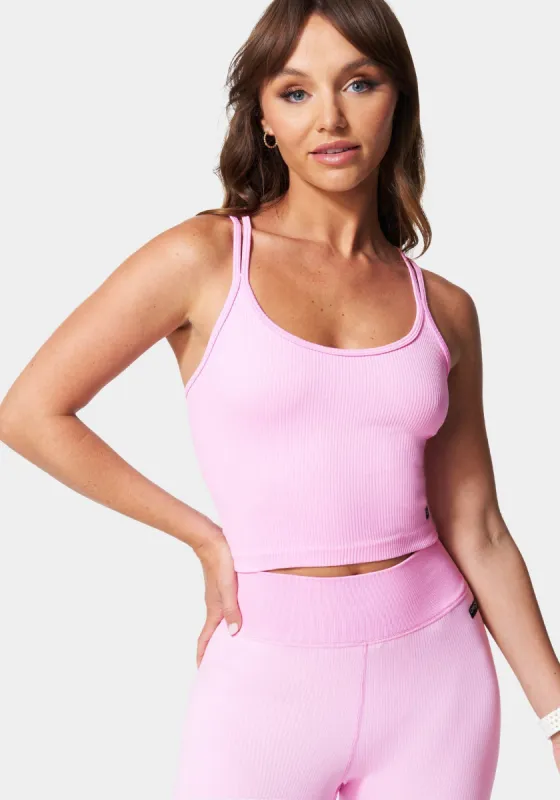 Bebe Long Rib Knit Bra sold by Bebe