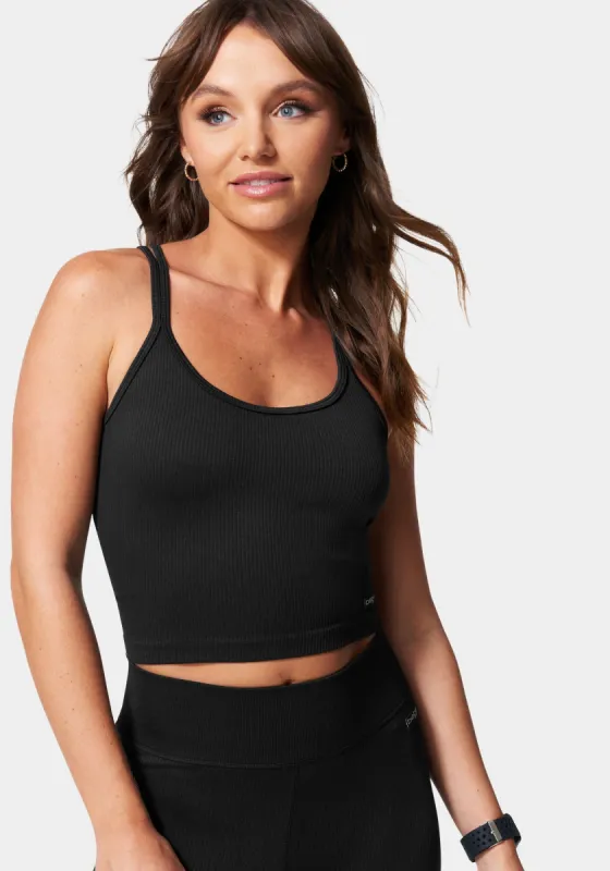 Bebe Long Rib Knit Bra sold by Bebe