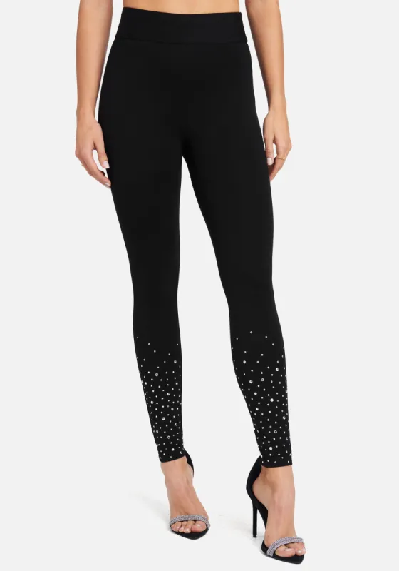Rhinestone Hem Detail Legging sold by Bebe