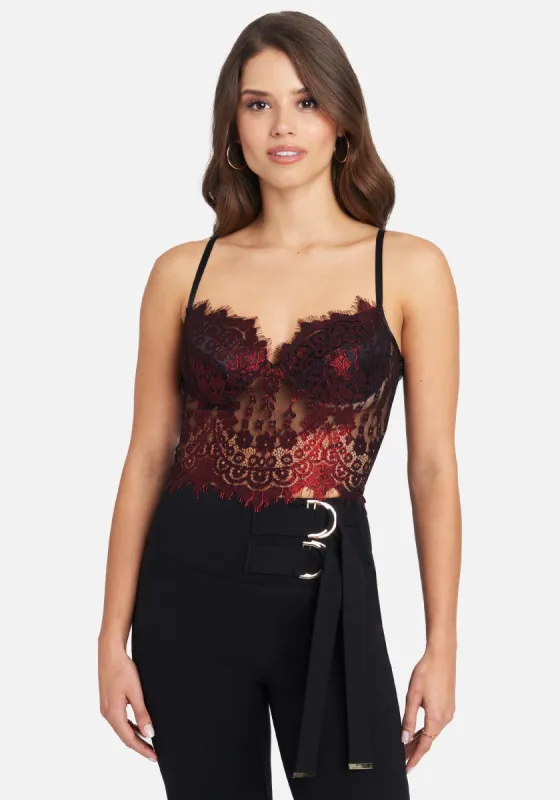 Metallic Foil Lace Bralette sold by Bebe
