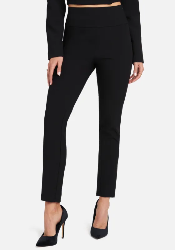 Tuxedo Style Tailored Slim Pant With Multi Stitch Detail Waistband sold by Bebe