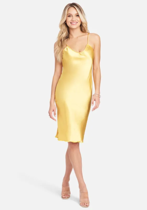 V-Neck Satin Slip Dress sold by Bebe
