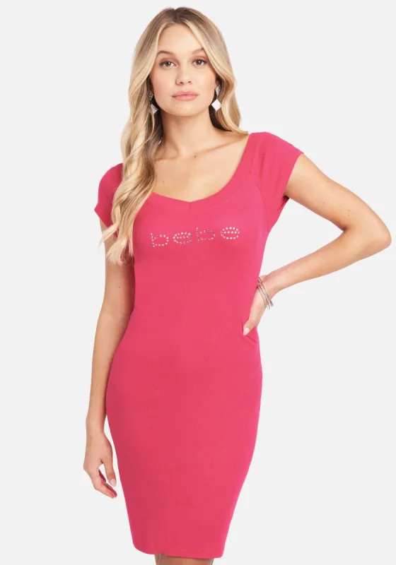 Short Sleeve Logo Dress sold by Bebe