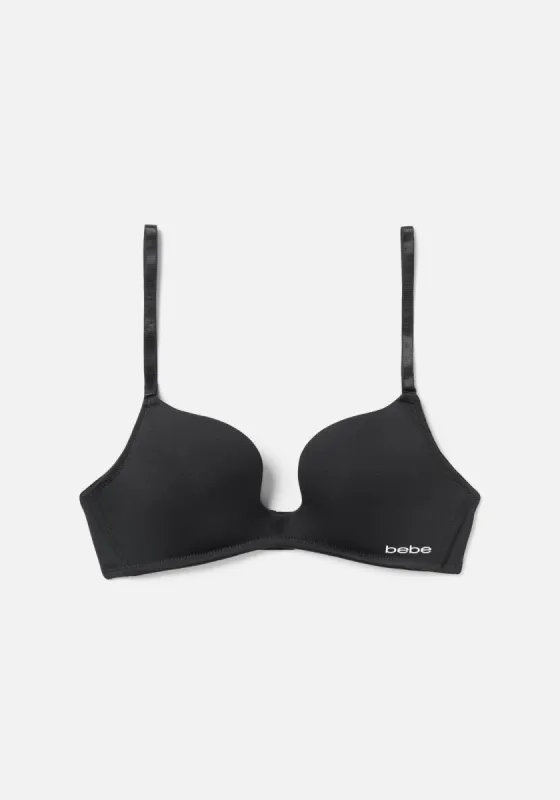 Bebe Logo Plunge Bra sold by Bebe