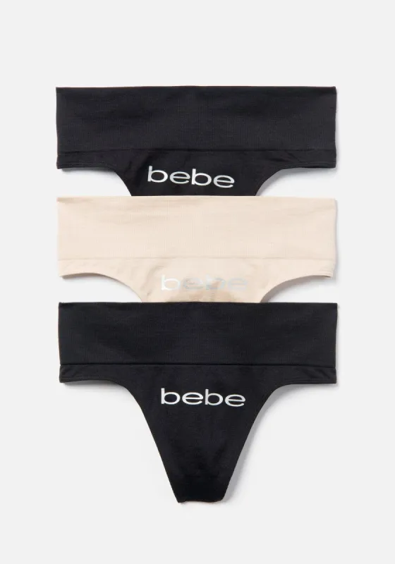 Bebe Logo Seamless Thong Set sold by Bebe