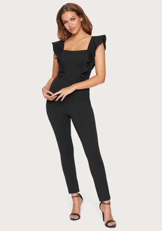 Ruffle Detail Catsuit sold by Bebe