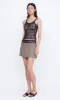 JEWEL MINI SKIRT - TOBACCO/BLACK sold by bec + bridge