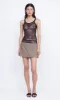 JEWEL MINI SKIRT - TOBACCO/BLACK sold by bec + bridge