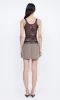JEWEL MINI SKIRT - TOBACCO/BLACK sold by bec + bridge