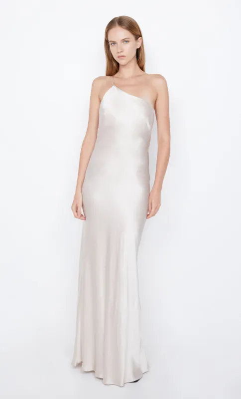 MARGAUX ASYM DRESS - SAND sold by bec + bridge
