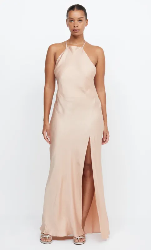 ADORE HALTER MAXI DRESS - ROSE GOLD sold by bec + bridge