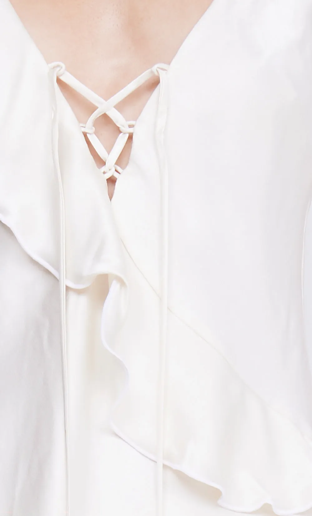 CHANTILLY SILK FRILL CAMI - IVORY sold by bec + bridge product image thumbnail 5