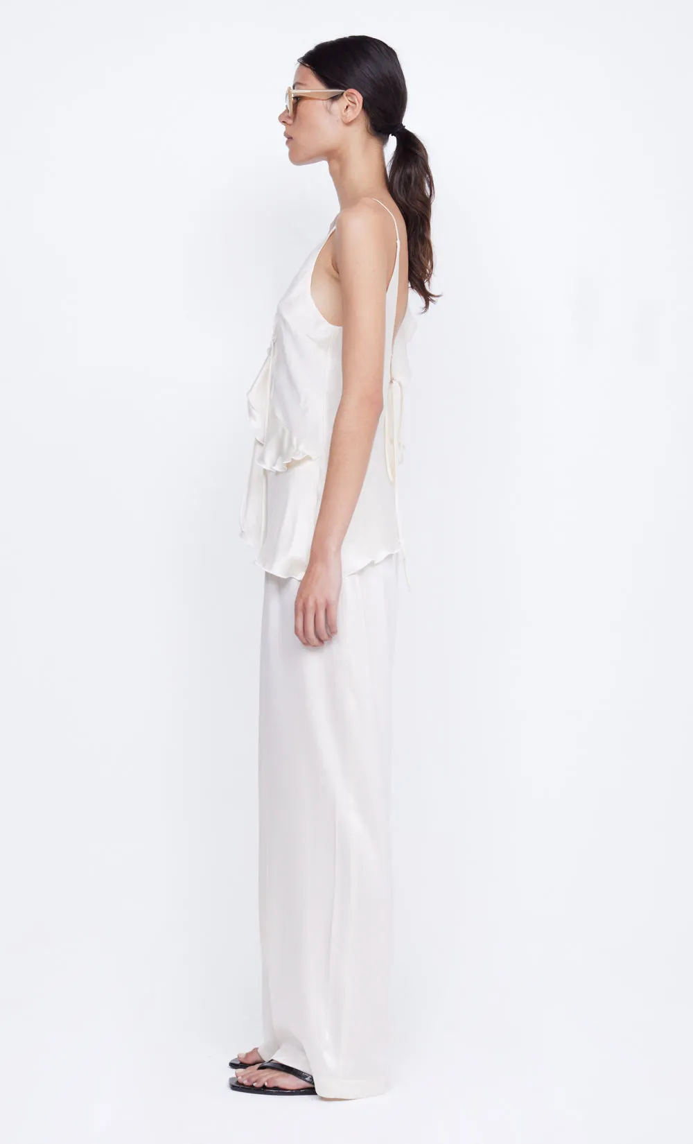 CHANTILLY SILK FRILL CAMI - IVORY sold by bec + bridge product image thumbnail 4