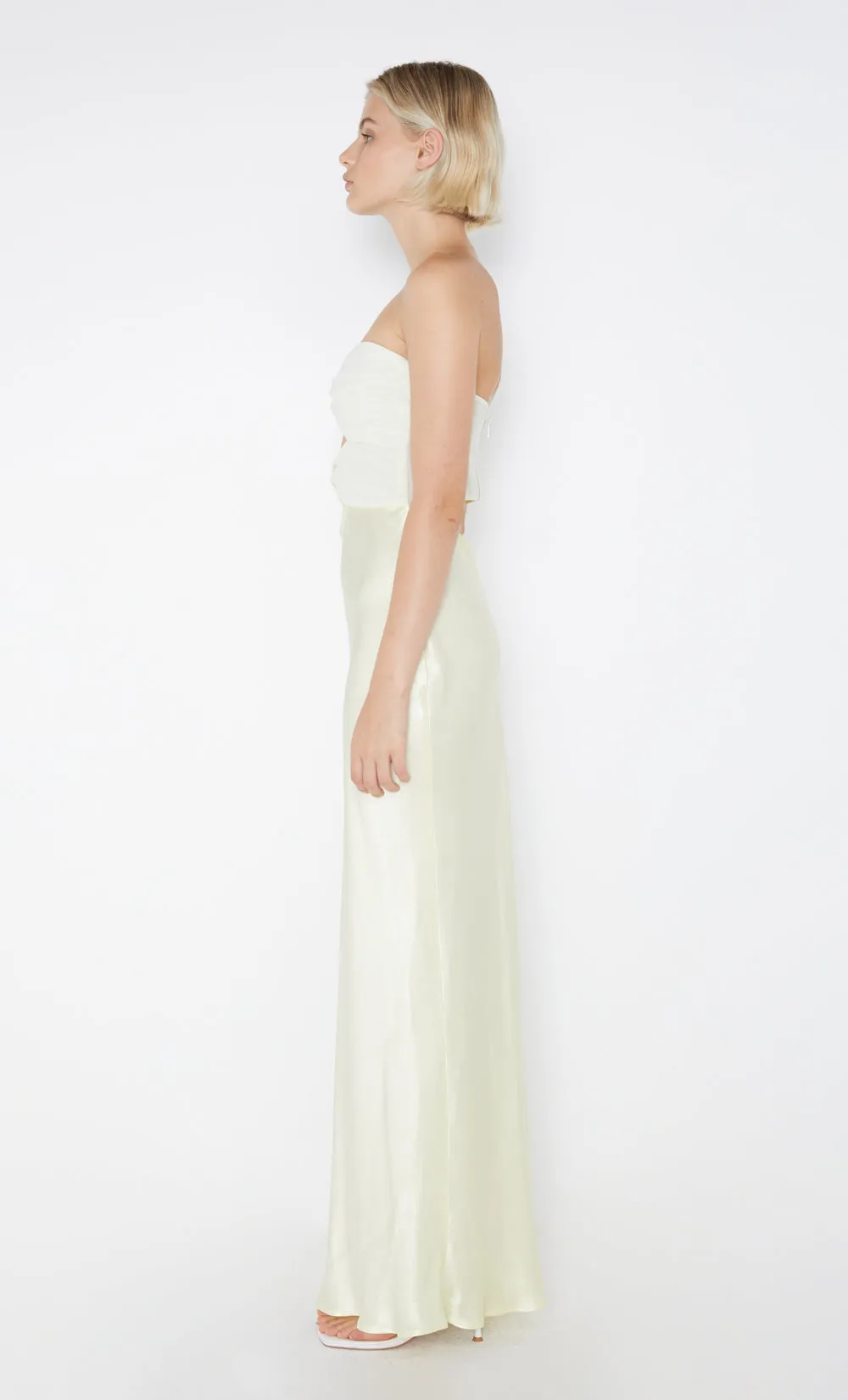 HALLE STRAPLESS DRESS - ICE YELLOW sold by bec + bridge product image thumbnail 4