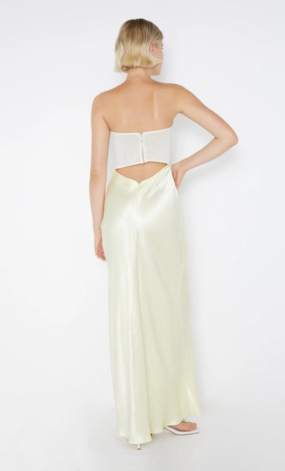 HALLE STRAPLESS DRESS - ICE YELLOW sold by bec + bridge product image thumbnail 2