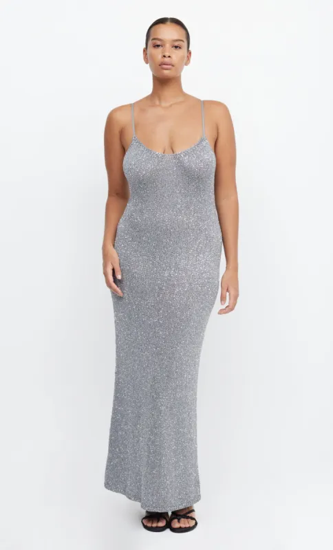 SADIE SEQUIN KNIT SLIP DRESS - CHARCOAL sold by bec + bridge