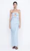 ROCHELLE TWIST STRAPLESS DRESS - DOLPHIN BLUE sold by bec + bridge