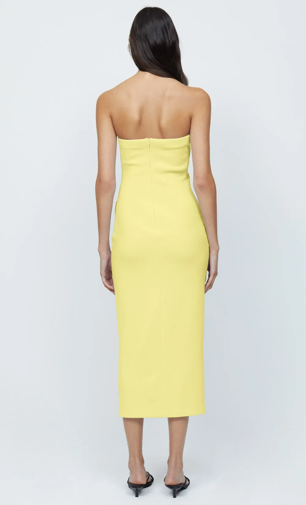KARINA STRAPLESS MIDI DRESS - BUTTER YELLOW sold by bec + bridge product image thumbnail 4