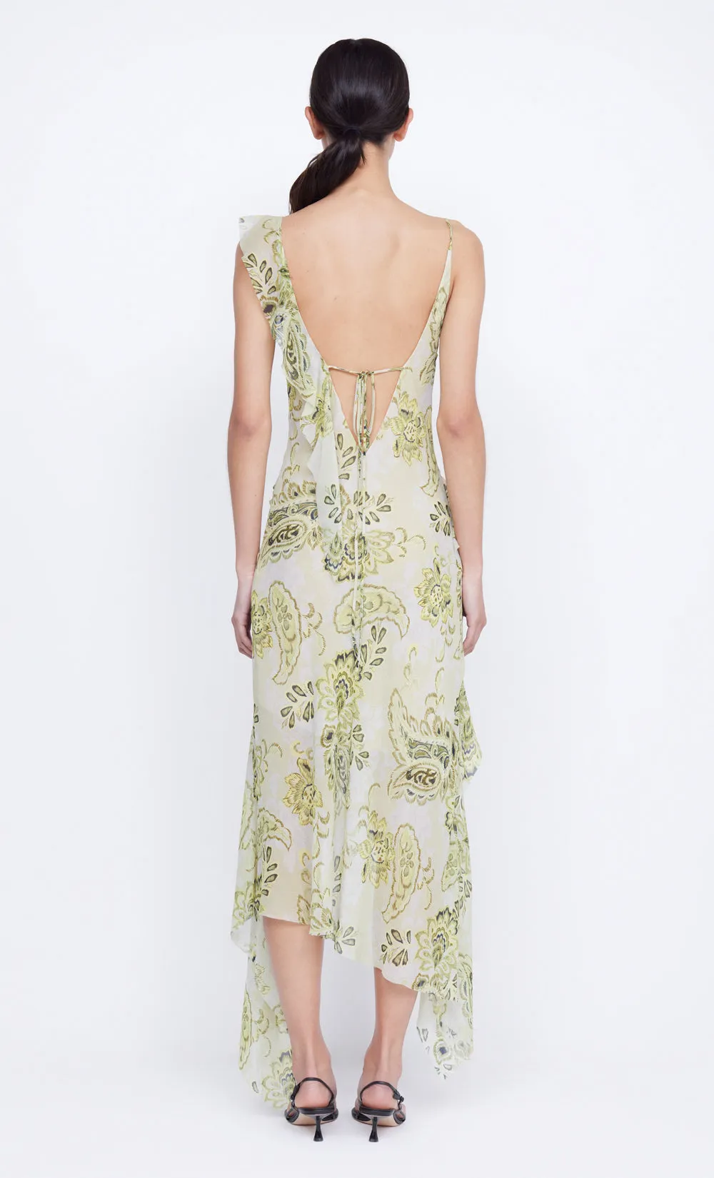 LYLOU FRILL DRESS - LEMON PAISLEY sold by bec + bridge product image thumbnail 3