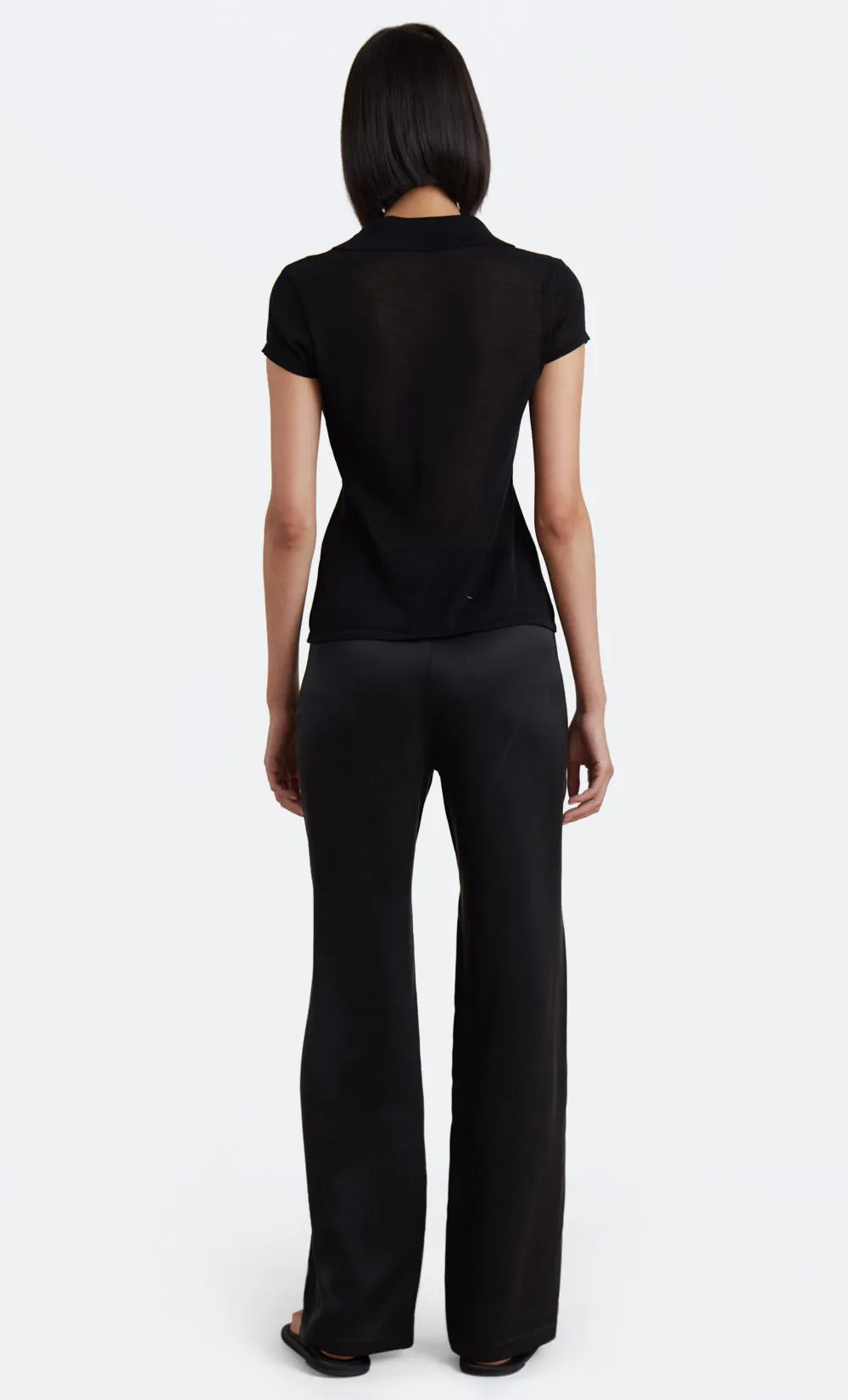 NINA KNIT SHORT SLEEVE SHIRT - BLACK sold by bec + bridge product image thumbnail 2