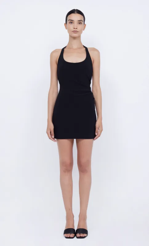 CYNDIE HALTER MINI DRESS - BLACK sold by bec + bridge