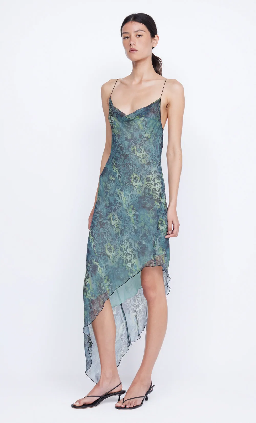 bec and bridge blue slip dress Bec + Bridge Maxina Crossover Dress in Blue main image 1