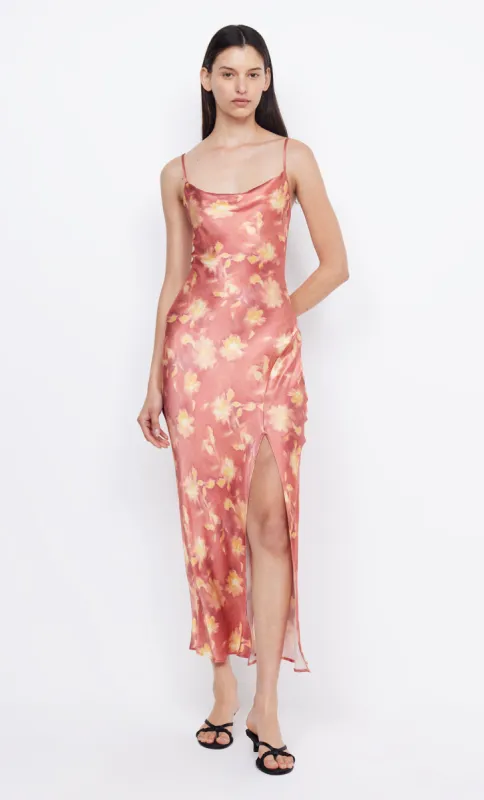 MARGOT SPLIT MIDI DRESS - LUMEN FLORAL sold by bec + bridge