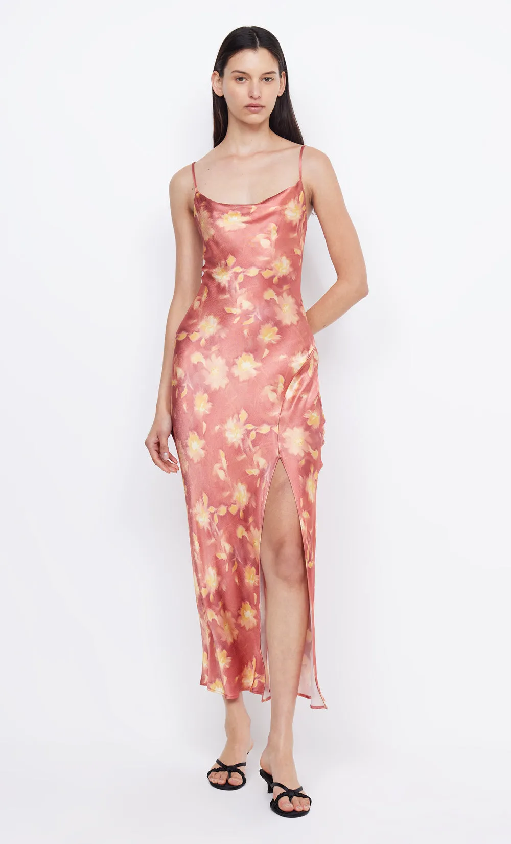MARGOT SPLIT MIDI DRESS - LUMEN FLORAL sold by bec + bridge