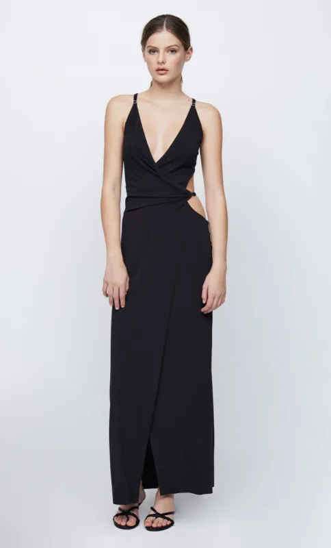 ZADIE WRAP MAXI DRESS - BLACK made by bec + bridge