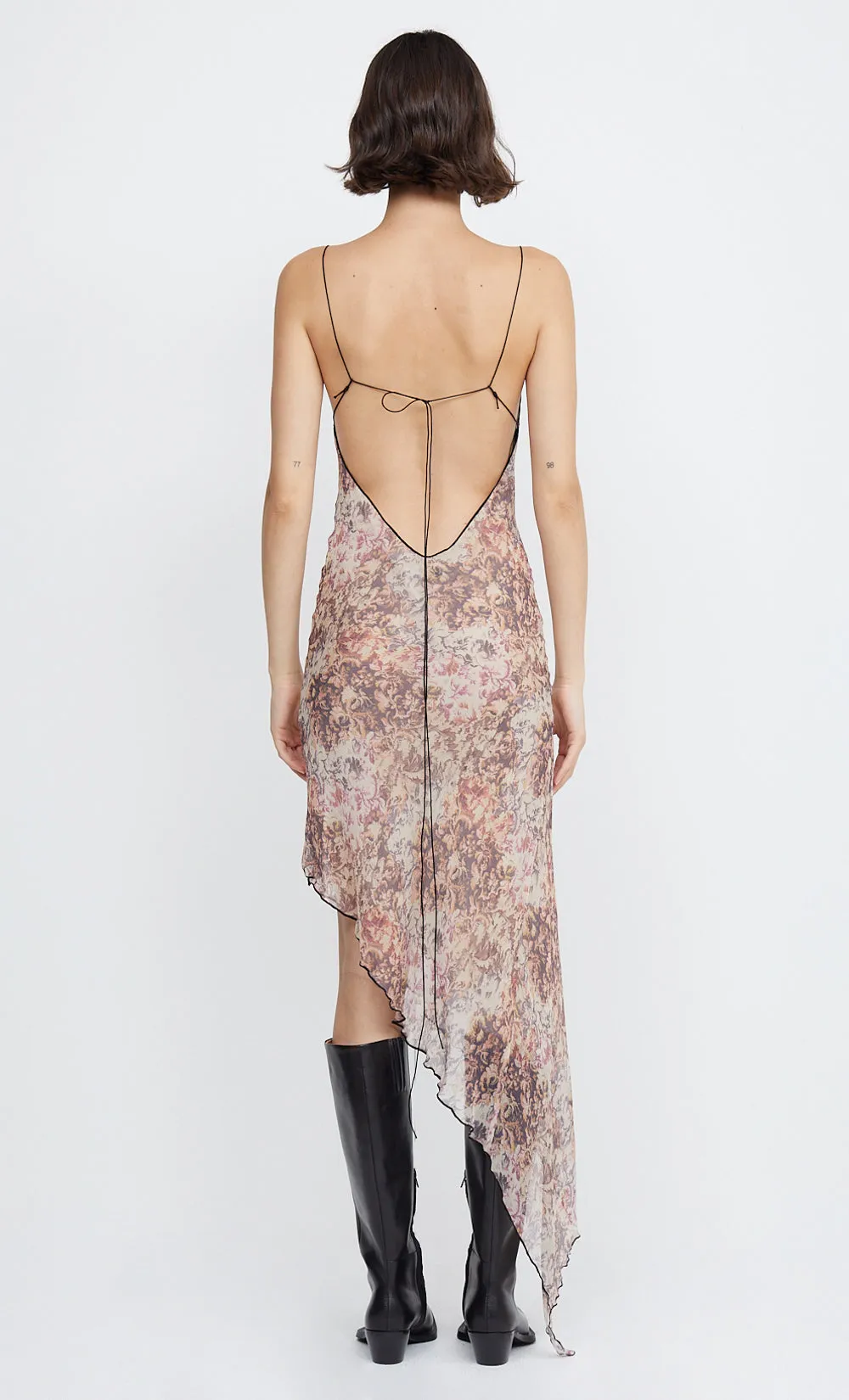 FLORENTINE ASYM MIDI DRESS - VERSAILLES FLORAL sold by bec + bridge product image thumbnail 3