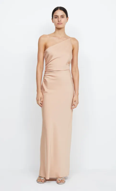 ETERNITY ASYM MAXI DRESS - ROSE GOLD sold by bec + bridge