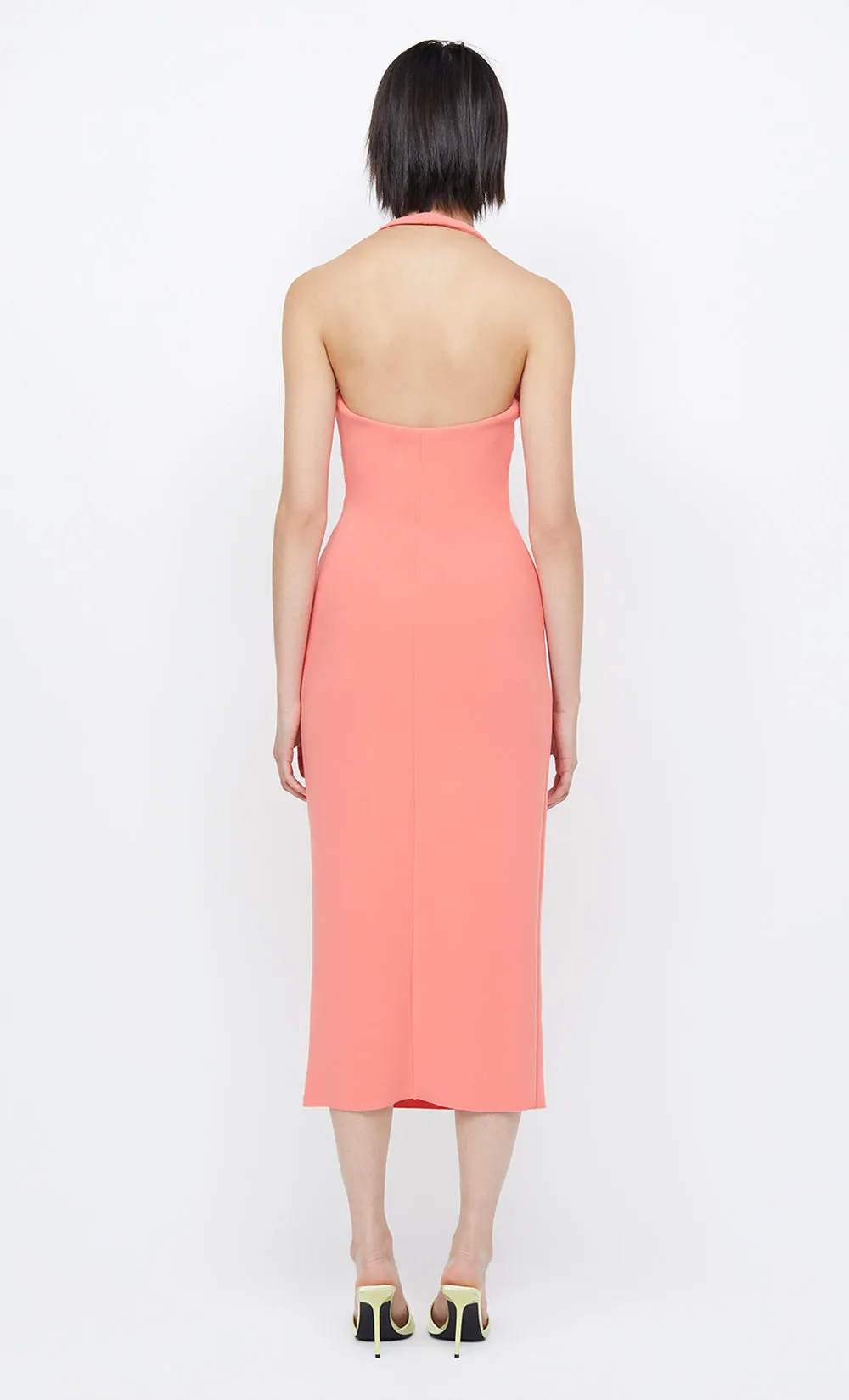 CYNDIE HALTER MIDI DRESS - CORAL sold by bec + bridge product image thumbnail 4