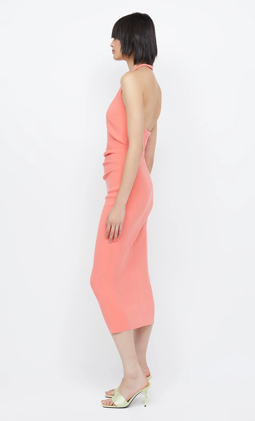 CYNDIE HALTER MIDI DRESS - CORAL sold by bec + bridge product image thumbnail 3