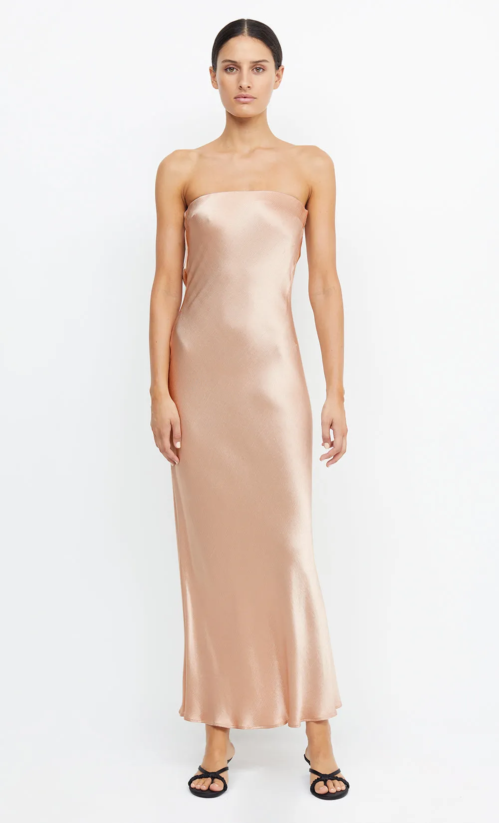 MOON DANCE STRAPLESS DRESS - ROSE GOLD sold by bec + bridge
