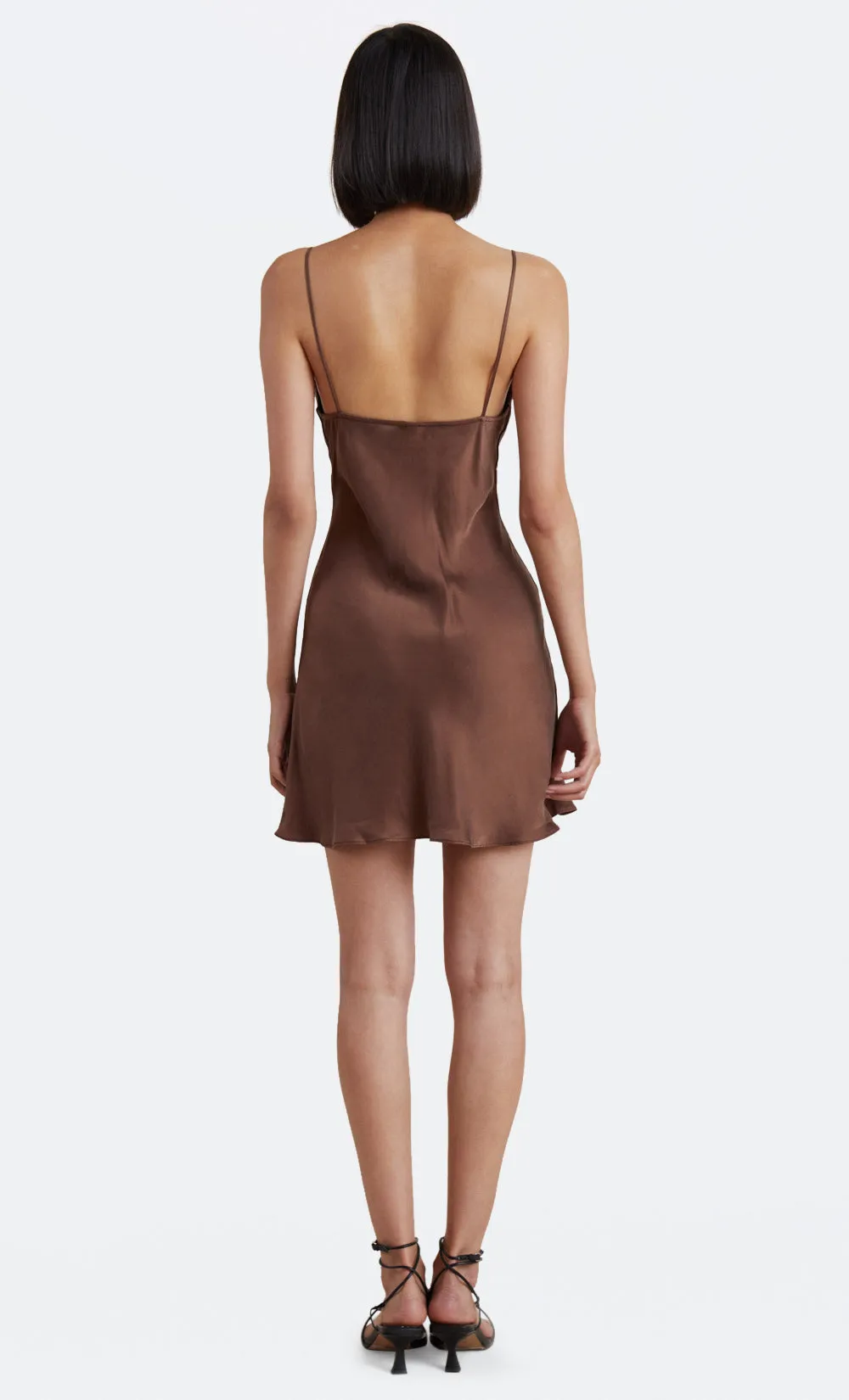 AMBER V MINI DRESS - CHOCOLATE sold by bec + bridge product image thumbnail 4