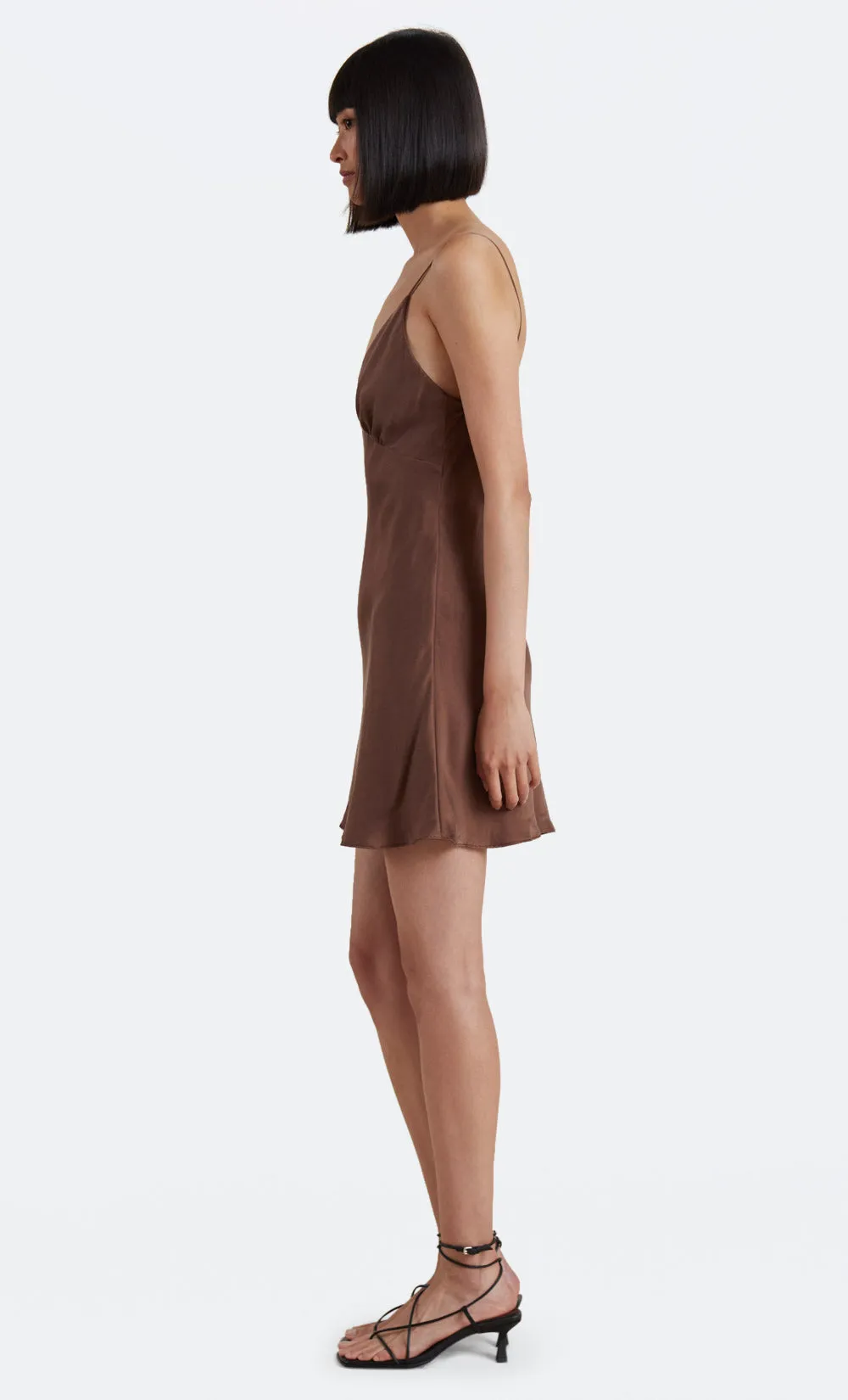 AMBER V MINI DRESS - CHOCOLATE sold by bec + bridge product image thumbnail 3