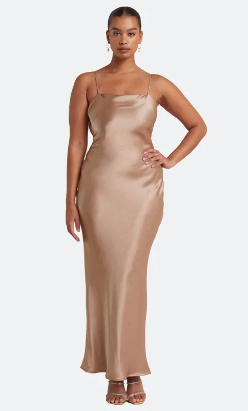 THE DREAMER TIE DRESS - GOLDEN sold by bec + bridge