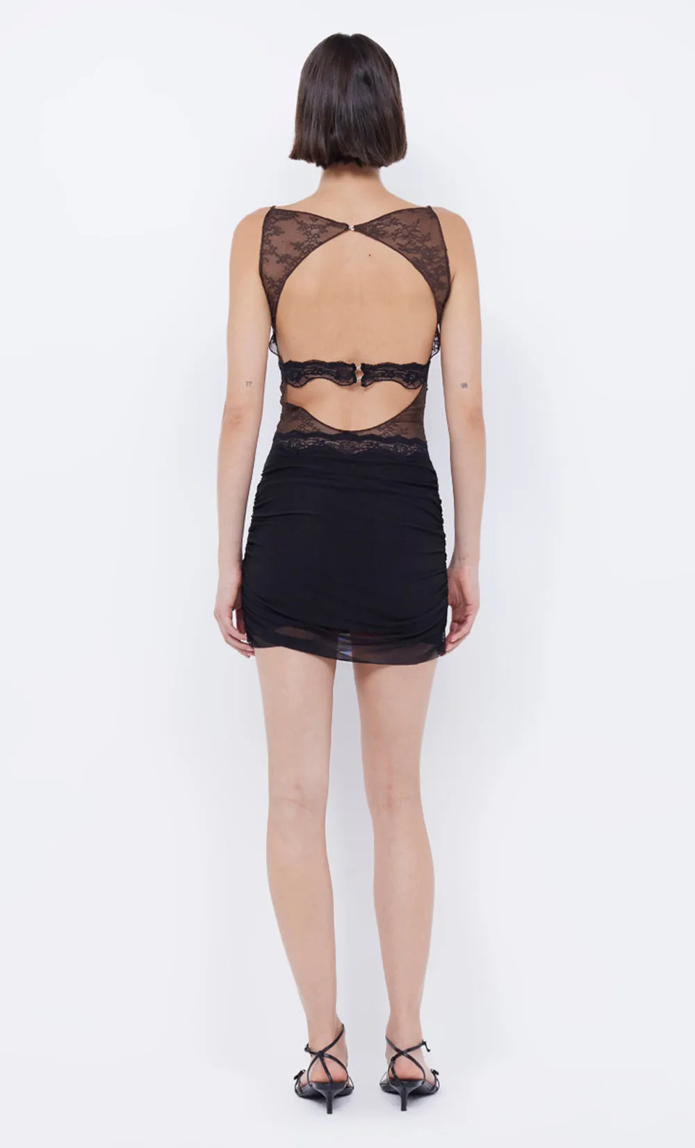 LOANI MINI DRESS - CHOC/BLACK sold by bec + bridge product image thumbnail 3