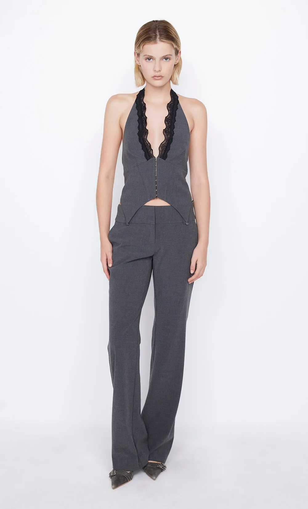 NAIDA HALTER TOP - CHARCOAL sold by bec + bridge product image thumbnail 5