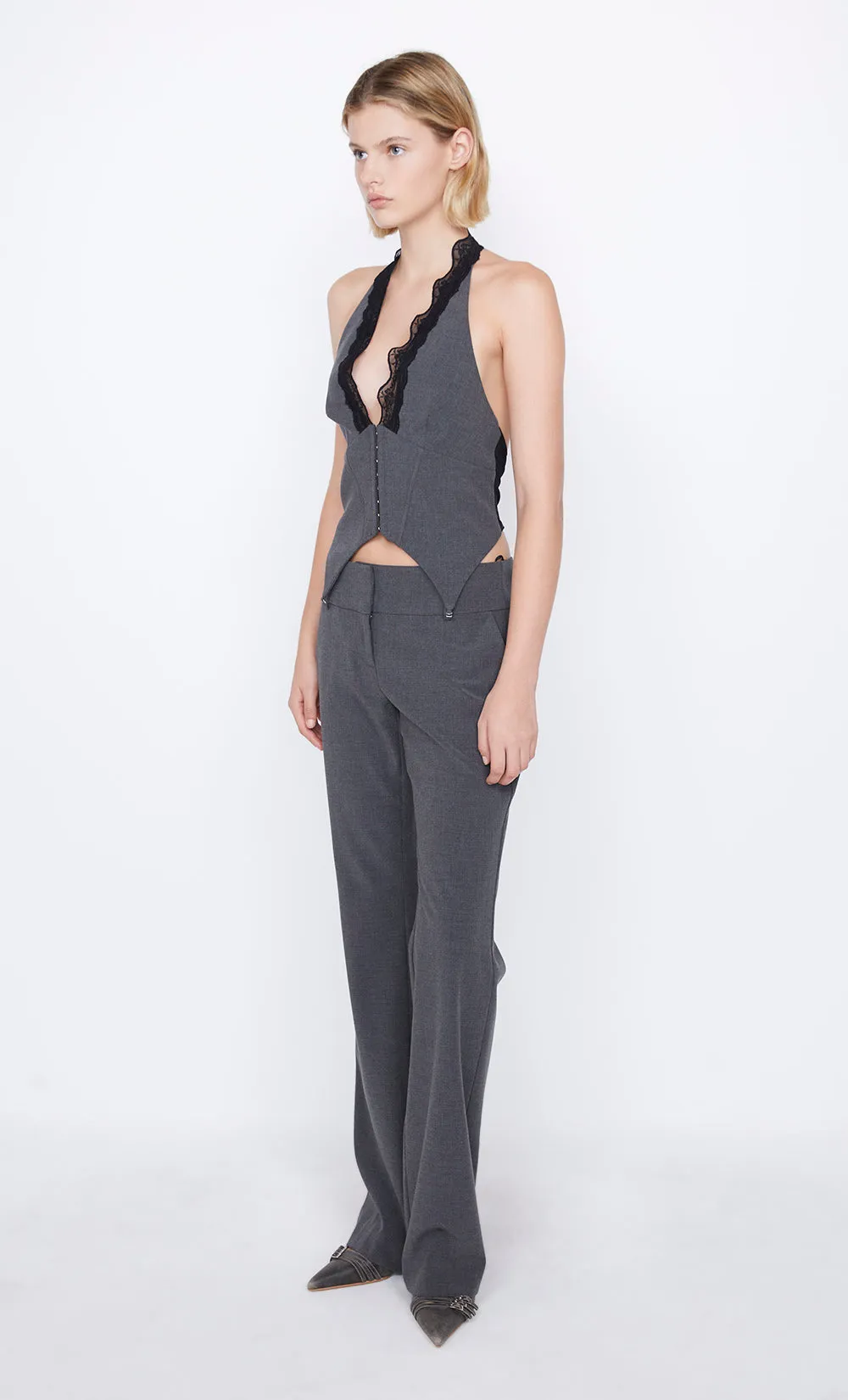 NAIDA HALTER TOP - CHARCOAL sold by bec + bridge product image thumbnail 4