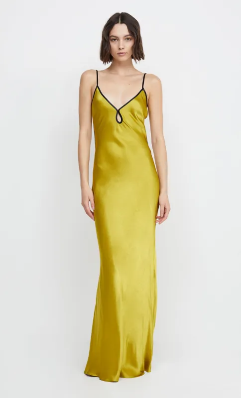 CEDAR CITY MAXI DRESS - OLIVE OIL/BLACK sold by bec + bridge