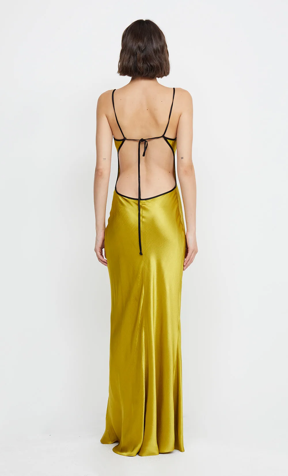 CEDAR CITY MAXI DRESS - OLIVE OIL/BLACK sold by bec + bridge product image thumbnail 3