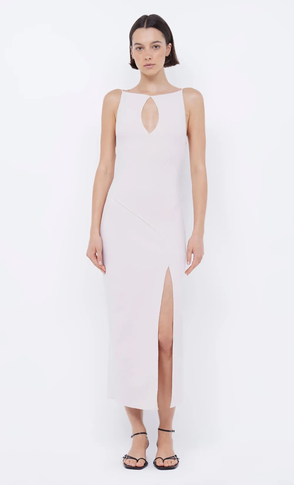 MARIELLE SPLIT DRESS - VANILLA BEAN sold by bec + bridge