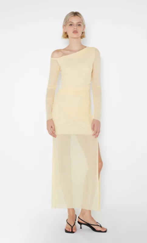 FAE ASYM LONG SLEEVE DRESS - BUTTER YELLOW sold by bec + bridge