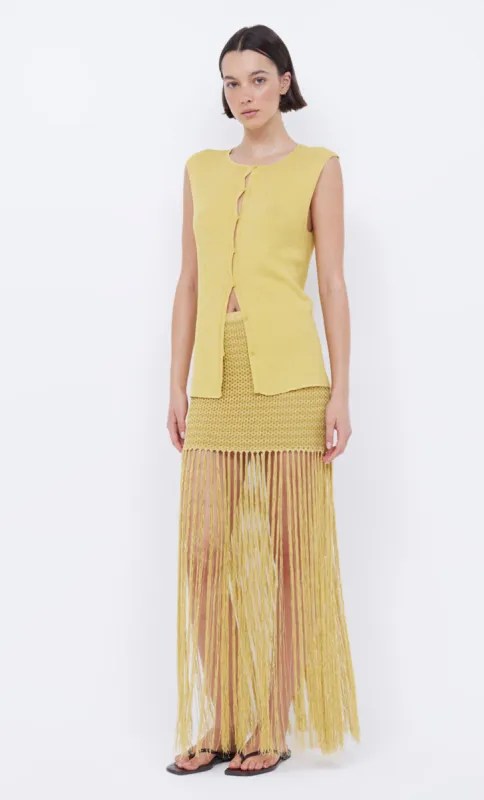 CALISTA FRINGE MINI SKIRT - CITRUS sold by bec + bridge