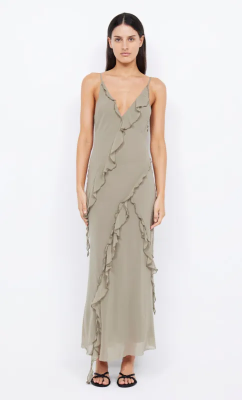 GABRIEL FRILL MAXI DRESS - SAGE sold by bec + bridge